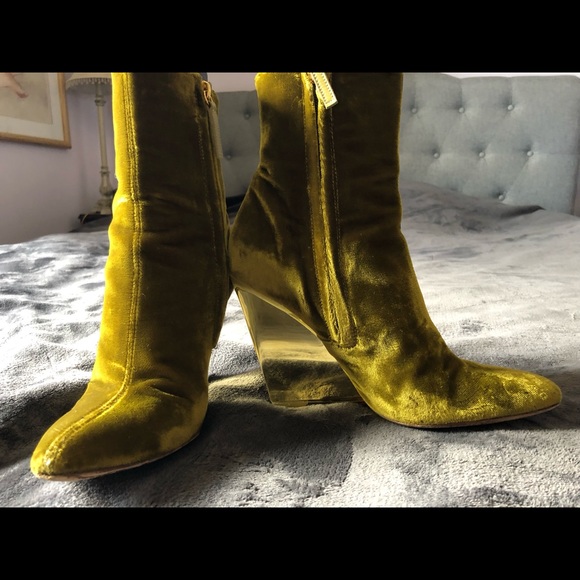 Guiseppe Zanotti Shoes - COPY - Giuseppe Zanotti Dark Green Boots, Velvet